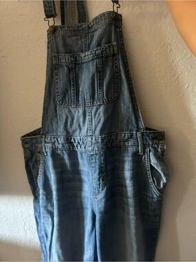 Women's Blue Denim Overalls - Classic Old Navy Workwear Style